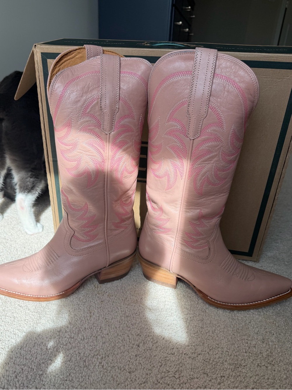 Tecovas Women's Misty Rose leather Western Boots - Stylish Cowgirl Boots
